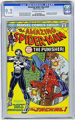 Amazing SpiderMan 129 CGC 92 OWW 1st app Punisher  the Jackal Marvel Comic