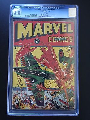 Timely Marvel Mystery Comics 44 CGC 30 Classic WWII German Super Plane Cover 