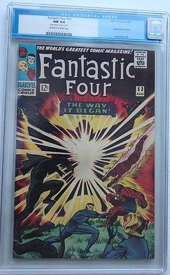 Fantastic Four 53 Aug 1966 Marvel CGC 94 NEAR MINT WHITE