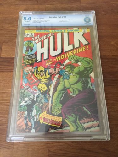 Incredible Hulk 181 1974 CBCS 80 VF 1st Full Appearance Of Wolverine CGC PGX