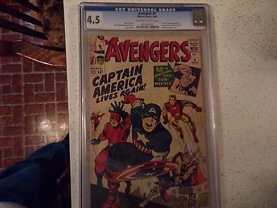 AVENGERS 4 CGC 45 FIRST 1ST SILVER AGE APPEARANCE OF CAPTAIN AMERICA