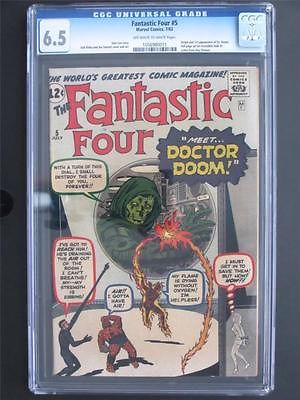 Fantastic Four 5 MARVEL 1962  CGC 65 FN 1st App  ORIGIN of Doctor Doom