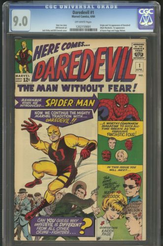 DAREDEVIL 1 CGC UNIVERSAL 90 OW 1ST APPEARANCE AND ORIGIN 