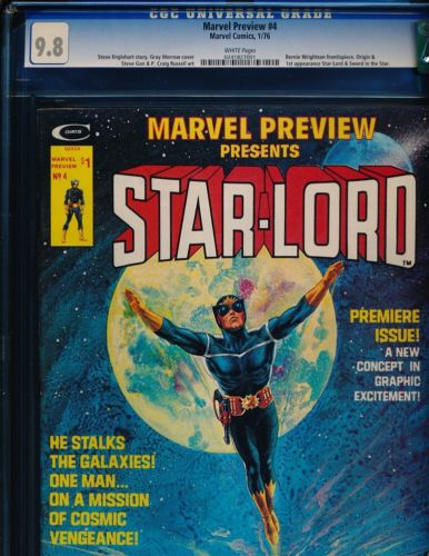 Marvel Preview  4  1st Starlord CGC 98 WHITE Pgs