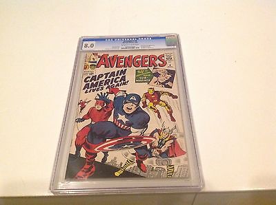 Avengers 4 CGC 80 First Silver Age Captain America  Marvel