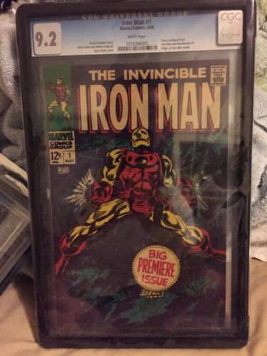 Iron Man 1 May 1968 Marvel Cgc 92 White Pages