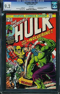Incredible Hulk 181 CGC NM 92 White pages