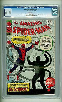 AMAZING SPIDERMAN 3 CGC 65 FIRST DOCTOR OCTOPUS 1963