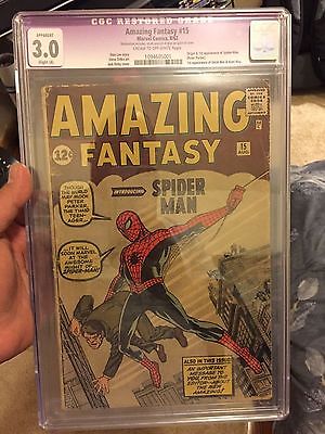 MARVEL AMAZING FANTASY 15 CGC 30 RESTORED FIRST APPEARANCE OF SPIDERMAN 