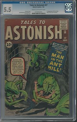 TALES TO ASTONISH 27 CGC 55 FN 1ST APP OF ANTMAN NO COSTUME