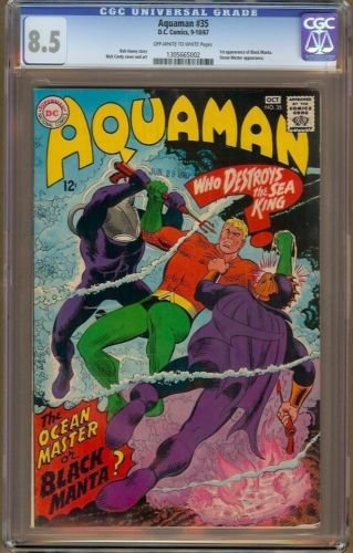 Aquaman 35 CGC 85 OWW 1st Appearance of Black Manta  Tough in High Grade