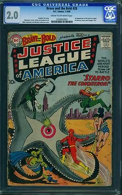BRAVE AND THE BOLD 28 CGC 20  1ST JUSTICE LEAGUE OF AMERICA