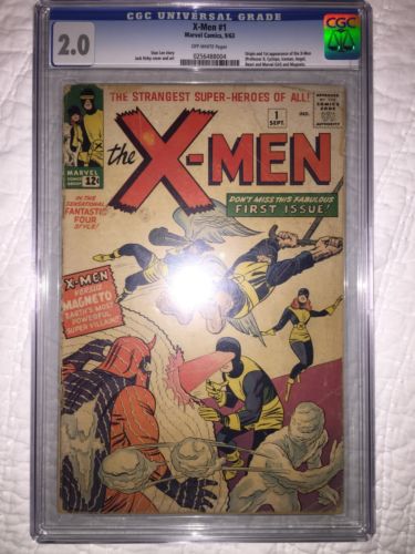 The XMen 1CGC Universal 20 OW1st Magneto Prof X Jean Grey Iceman Cyclops