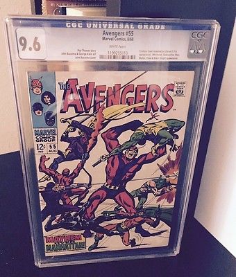 The Avengers 55 Aug 1968 Marvel CGC 96 WHITE pages