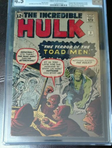 Incredible Hulk 2 CGC 45 First Green Hulk vintage Marvel