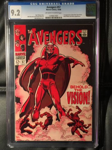 The Avengers 57 CGC 92 1968  First Appearance Silver Age Vision