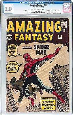 Amazing Fantasy 15 CGC 30 1st App Spiderman Marvel 1962