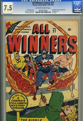 ALL WINNERS 21 CGC 75 UNIVERSAL OWW PAGES