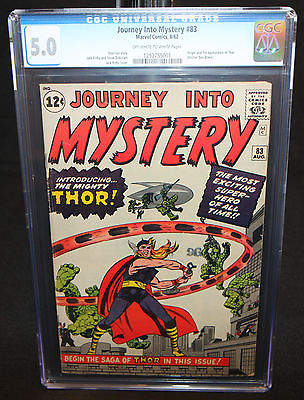 Journey Into Mystery 83  Origin  1st App of Thor  CGC Grade 50  1962