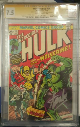 The Incredible Hulk 181 CGC SS 75 Stan Lee  John Romita