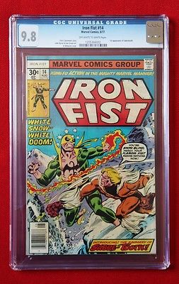 IRON FIST 14 CGC 98 NM  MINT 1977 FIRST APPEARANCE SABRETOOTH
