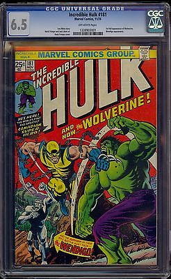 INCREDIBLE HULK 181 CGC 65 1st FULL WOLVERINE HAS STAMP COMIC KINGS