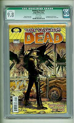WALKING DEAD 1 CGC 98 QUALIFIED SIGNATURE TONY MOORE 2003 FIRST PRINTING