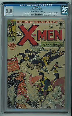 XMEN 1 CGC 20 KIRBY ART CREAM TO OFFWHITE PAGES SILVER AGE