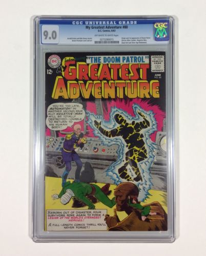 My Greatest Adventure 80 KEY CGC 90 1st Doom Patrol Jun1963 DC Comics