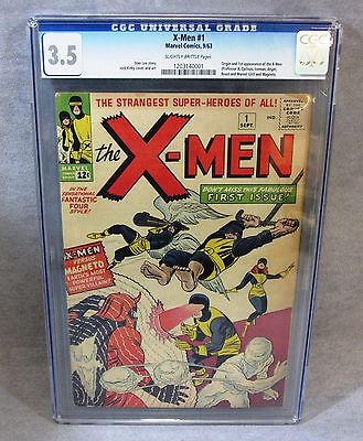 THE XMEN 1 1st appearance  Origin CGC 35 VG Marvel Comics 1963 Uncanny