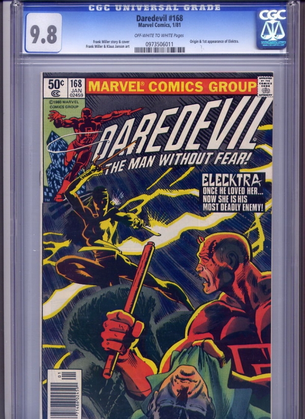 Daredevil 168 NMMT CGC 98 1st Elektra