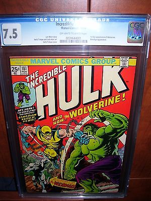 The Incredible Hulk 181 CGC 75 Nov 1974 Marvel 1rst appearance of Wolverine