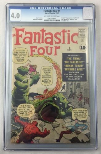 Fantastic Four 1 CGC 40 Silver Age Comic Off White To White Pages