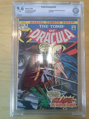 TOMB OF DRACULA 10 CBCS 96 1st App BLADE Marvel 1973 Netflix Rare Grail CGC