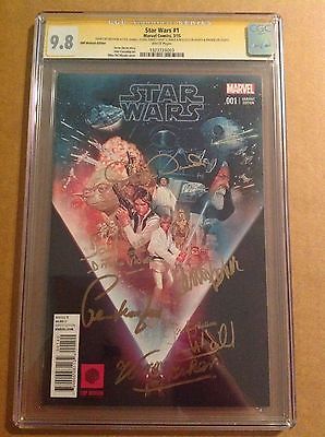 CGC SS 98 Star Wars 1 EMP variant signed x7 Hamill Fisher Baker Daniels Mayhew