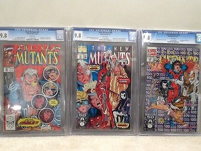 New mutants 98 87 100 cgc 98 white pages 1st cable deadpool x force