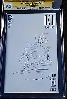 Frank Miller CGC 98 SS Dark Knight III 1 DK3 Variant signed  Batman sketch 