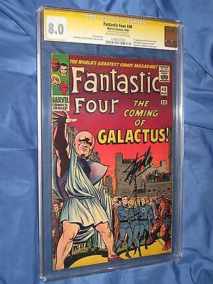 FANTASTIC FOUR 48 CGC 80 SS Signed by Stan Lee 1st Silver Surfer Appearance