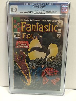 Fantastic Four 52 1st Black Panther T Challa Key CGC 80 Marvel Comics 1966