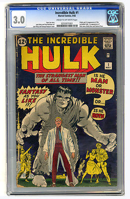 Incredible Hulk 1 CGC 30 1st Hulk appearance Hot comic with Avengers movie