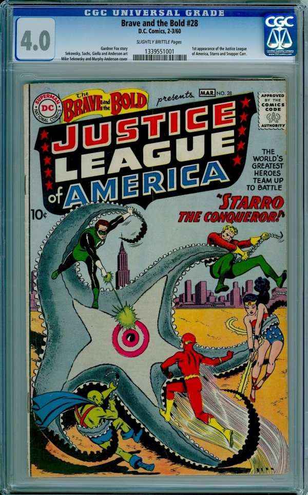 Brave  the Bold 28 CGC 40  1st Justice League
