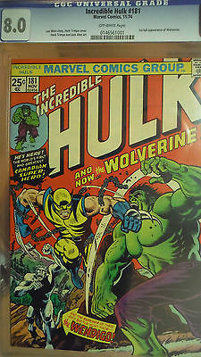 The Incredible Hulk 181 CGC 80 Nov 1974 Marvel