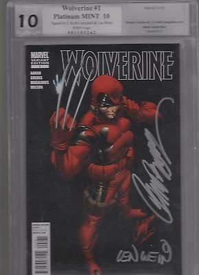 Rare Beautiful Gem Mint PGXCGC 10 SS Wolverine  1 Variant signed by Campbell