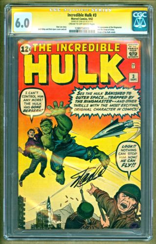 Incredible Hulk 3 1962 Marvel 1st appearance Ringmaster SIGNED Stan Lee CGC 60