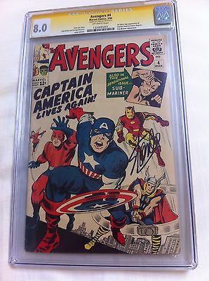 Avengers 4 CGC 80 SS Stan Lee LK First SA Captain America  NO RESERVE