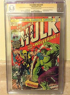 The Incredible Hulk 181 Nov 1974 Marvel cgc with stamp 1st app of wolverine