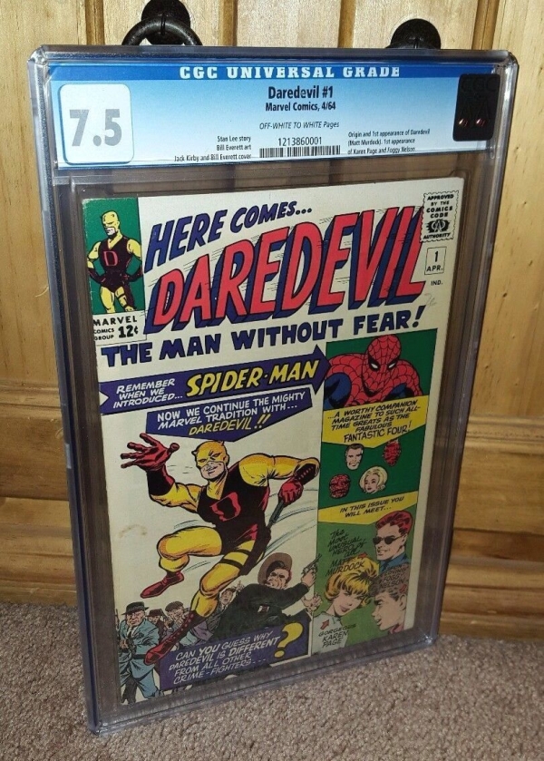 DAREDEVILISH Marvel 1964 Daredevil 1 CGC 75 OWW DDs Origin  First Appearance