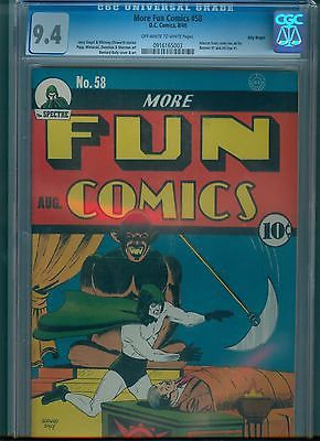 More Fun 58 CGC 94 OWW Pages Spectre Cover Billy Wright Copy Highest Graded 