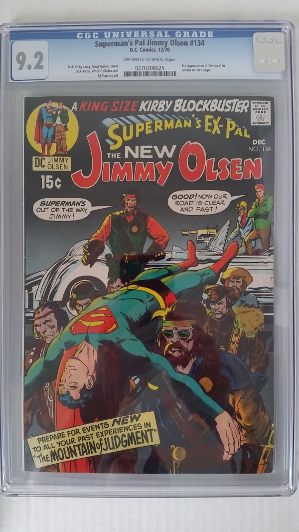 Supermans Pal Jimmy Olsen 134 CGC 92 NM  1st Appearance of Darkseid