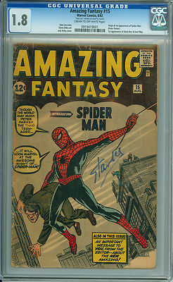 Amazing Fantasy 15 CGC 18 GD Marvel 1962 1st Appearance Spiderman SA GRAIL 